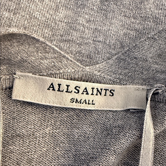 All Saints Light Gray Women's Afelia Cardigan. Small - Picture 5 of 6